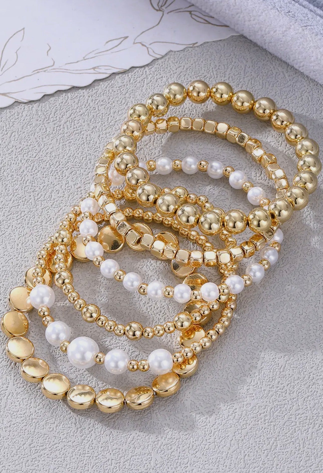 Heaven's Gold Bracelet Stack