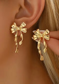 Gold Bow Earrings
