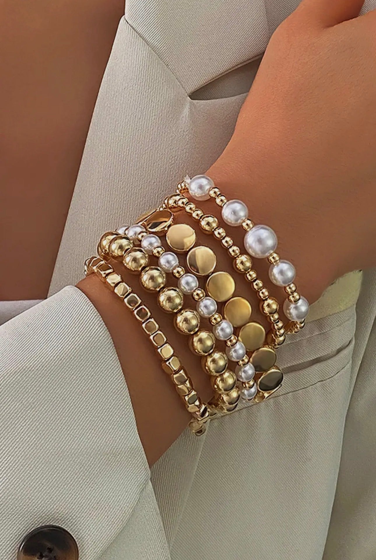 Heaven's Gold Bracelet Stack